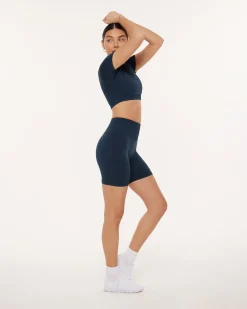 PAVOI Short & Long Sleeve Tops|High Support Bras-Seamless High-Support Short Sleeve Workout Crop Top