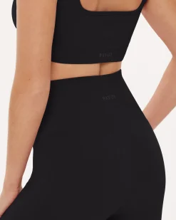 PAVOI Full Length-Seamless Ribbed Full-Length High-Waisted Leggings