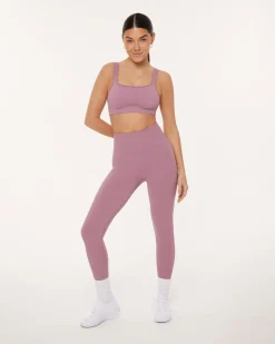 PAVOI Full Length-Seamless Ribbed Full-Length High-Waisted Leggings