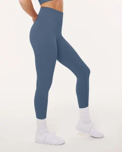 PAVOI Full Length-Seamless Ribbed Full-Length High-Waisted Leggings