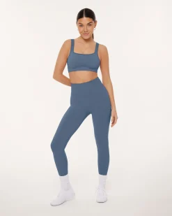 PAVOI Full Length-Seamless Ribbed Full-Length High-Waisted Leggings