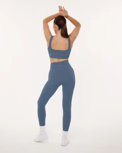 PAVOI Full Length-Seamless Ribbed Full-Length High-Waisted Leggings