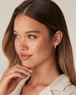 PAVOI Flat Backs|Studs-Shinny Flower Stud Screw Back Earrings