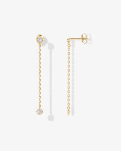 PAVOI Dangle & Threader-Simulated Diamond Drop Earrings