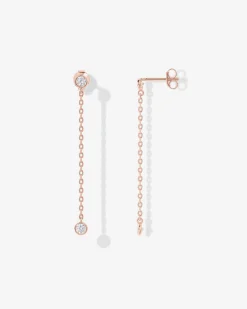 PAVOI Dangle & Threader-Simulated Diamond Drop Earrings