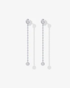 PAVOI Dangle & Threader-Simulated Diamond Drop Earrings