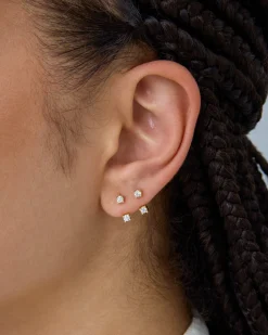 PAVOI Studs|Huggies-Sparkle Half Hoop Huggie