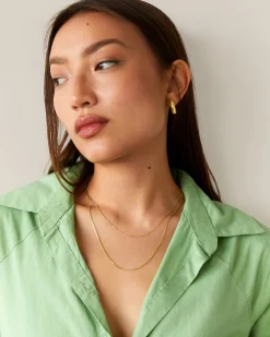 PAVOI Chains|Italian Chains-Stackable Mini Square Box Chain Necklace