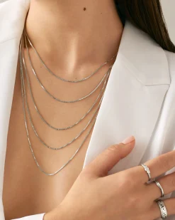 PAVOI Italian Chains|Chains-Stackable Thick Square Box Chain Necklace