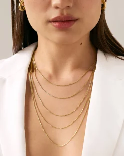 PAVOI Italian Chains|Chains-Stackable Thick Square Box Chain Necklace