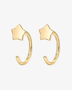 PAVOI Huggies-Star Half Hoop Huggie