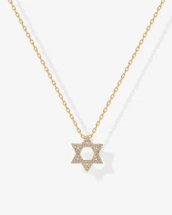 PAVOI Pendants-Star of David Pendant Necklace