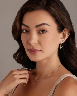 PAVOI Chain Earrings|Dangle & Threader-Starlight Chained Huggie Earrings