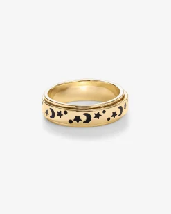 PAVOI Anxiety|Stackable-Starry Night Anxiety Ring