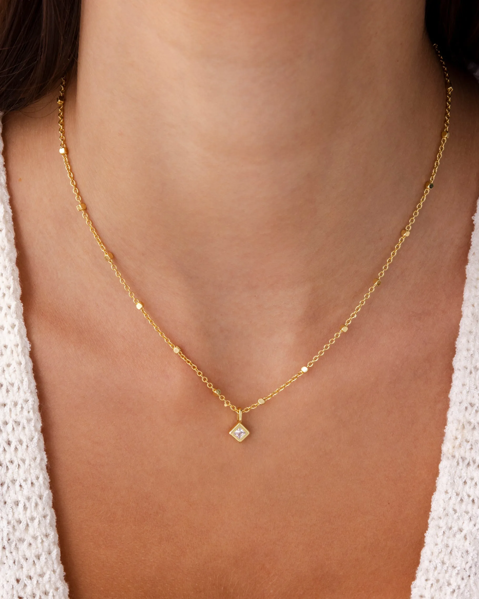 PAVOI Pendants|Chains-Statement Square Chain Princess Pendant