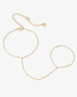 PAVOI Hand Chains-Stay Gold Beaded Hand Chain