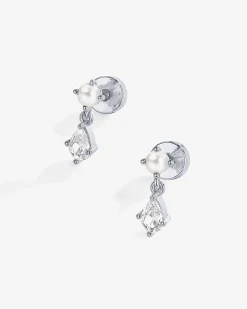 PAVOI Dangle & Threader|Flat Backs-Stone and Pearl Dangle Screwbacks