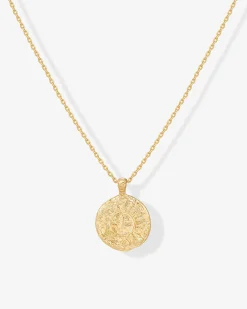 PAVOI Pendants-Sun-Moon Engraved Coin Pendant