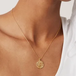 PAVOI Pendants-Sun-Moon Engraved Coin Pendant