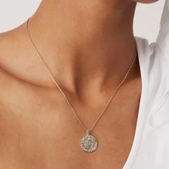 PAVOI Pendants-Sun-Moon Engraved Coin Pendant