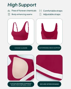 PAVOI High Support Bras|Bras-Supportive High-Support Padded Convertible Sports Bra