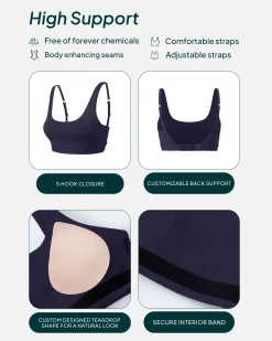 PAVOI High Support Bras|Bras-Supportive High-Support Padded Convertible Sports Bra