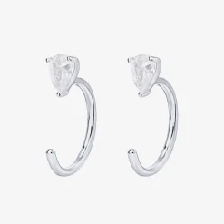 PAVOI Huggies-Tear Drop Half Hoop Huggies