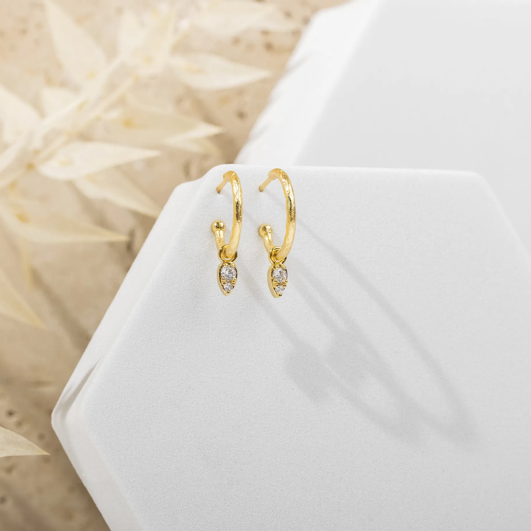 PAVOI Dangle & Threader|Hoops-Tear Drop Hoops