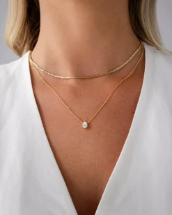 PAVOI Pendants|Layered-Teardrop Solitaire Layered Necklace Set