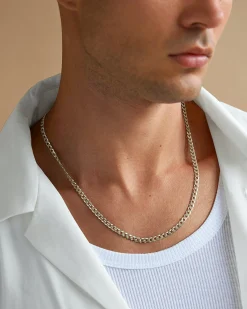 PAVOI Italian Chains|Chains-Thick Super Flat Curb Link Chain Necklace