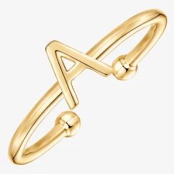 PAVOI Adjustable|Stackable-Thin Initial Ring