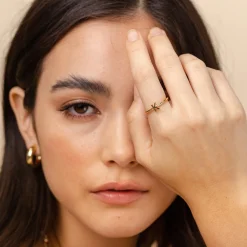 PAVOI Adjustable|Stackable-Thin Initial Ring