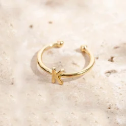 PAVOI Adjustable|Stackable-Thin Initial Ring