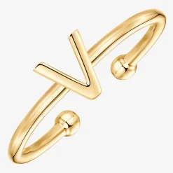 PAVOI Adjustable|Stackable-Thin Initial Ring