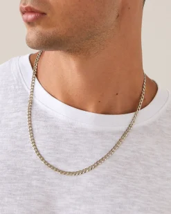 PAVOI Italian Chains|Chains-Thin Super Flat Curb Link Chain Necklace