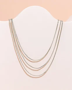 PAVOI Layered|Chains-Three Layered Chain Necklace