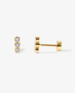 PAVOI Flat Backs|Studs-Tiny Bar Round Screw Back Studs