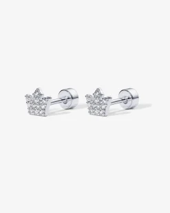 PAVOI Flat Backs|Studs-Tiny Crown Screw Back Studs