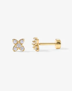 PAVOI Flat Backs|Studs-Tiny Flower Screw Back Stud