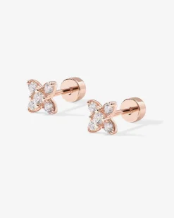 PAVOI Flat Backs|Studs-Tiny Flower Screw Back Stud