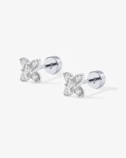 PAVOI Flat Backs|Studs-Tiny Flower Screw Back Stud