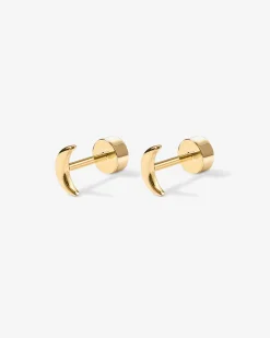 PAVOI Flat Backs|Studs-Tiny Moon Screw Back Studs