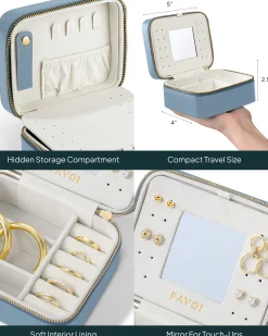 PAVOI Jewelry Box-Travel Jewelry Box