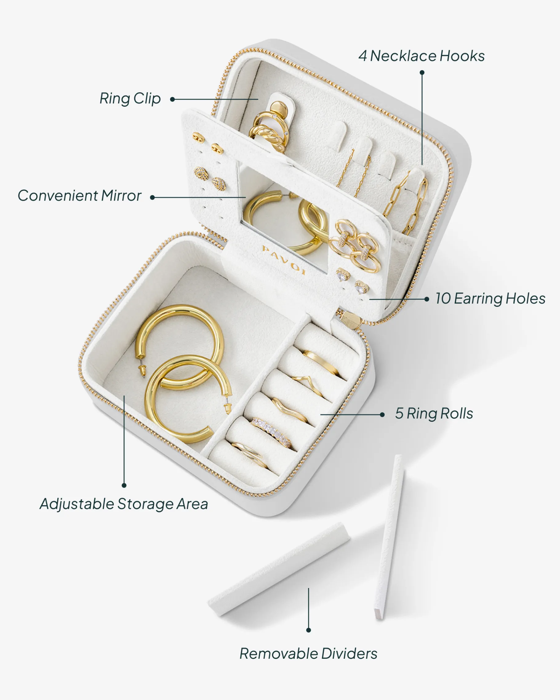 PAVOI Jewelry Box-Travel Jewelry Box