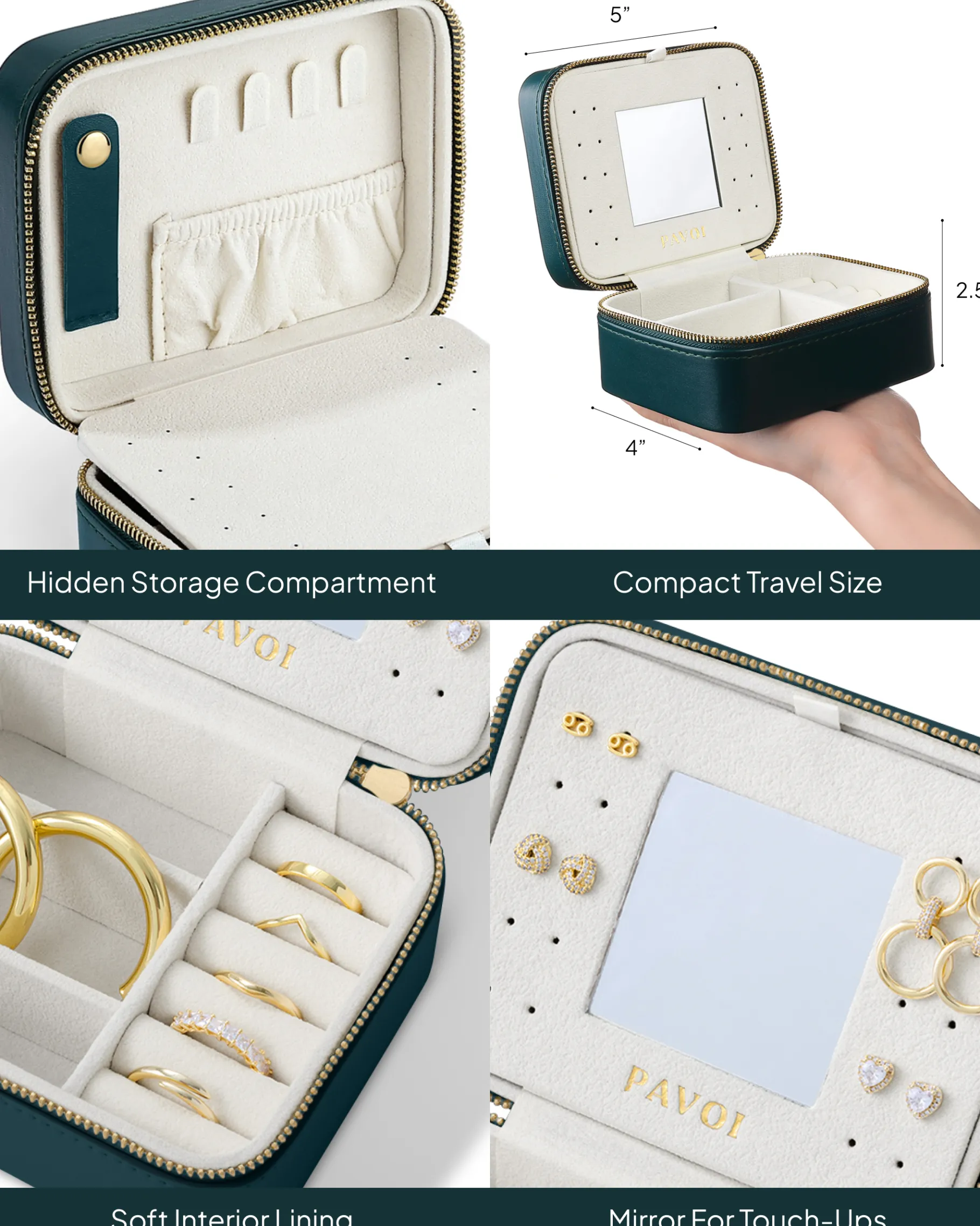 PAVOI Jewelry Box-Travel Jewelry Box