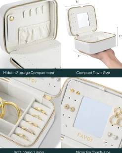 PAVOI Jewelry Box-Travel Jewelry Box