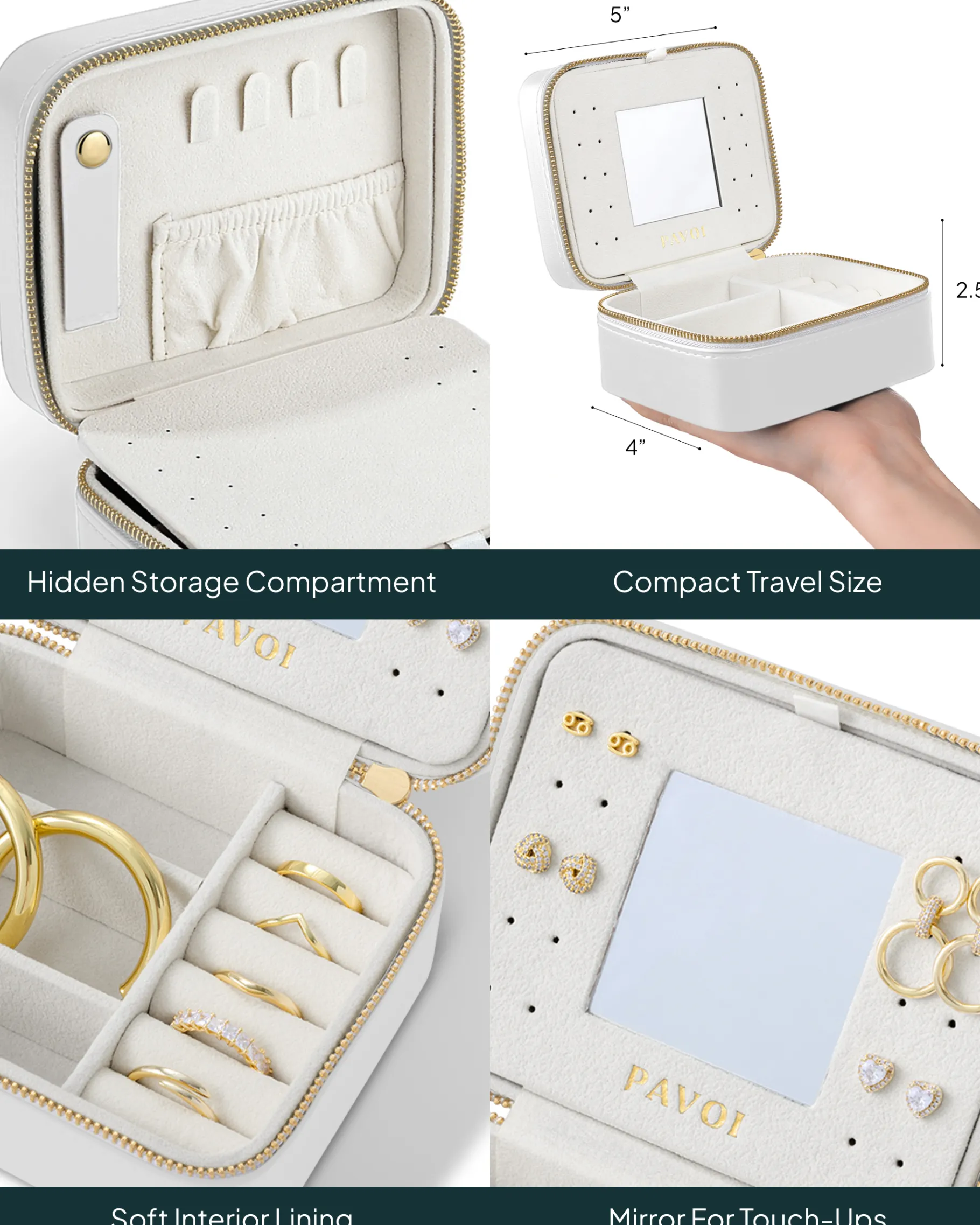 PAVOI Jewelry Box-Travel Jewelry Box