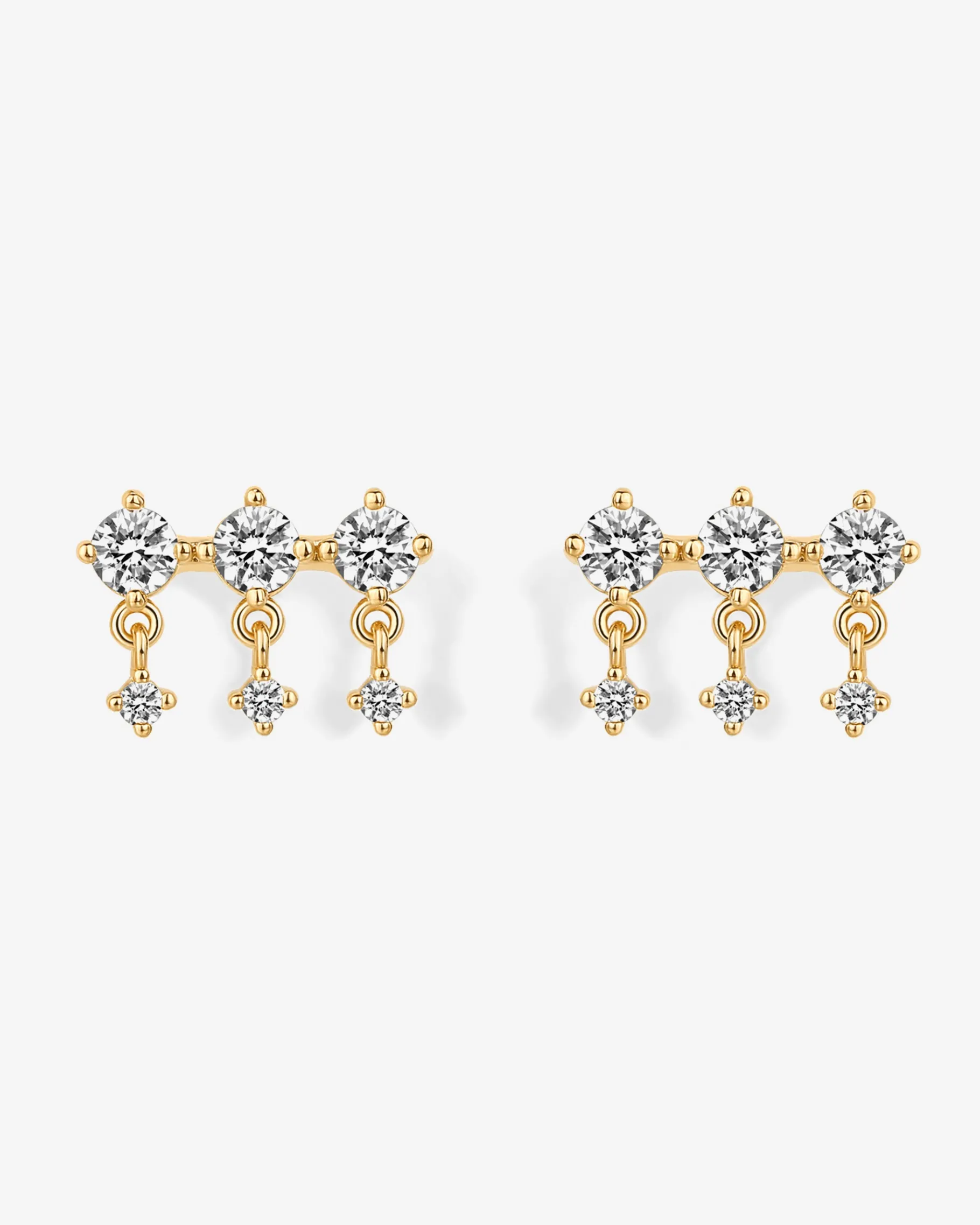 PAVOI Crawlers|Studs-Triple Dangle No Piercing Earrings