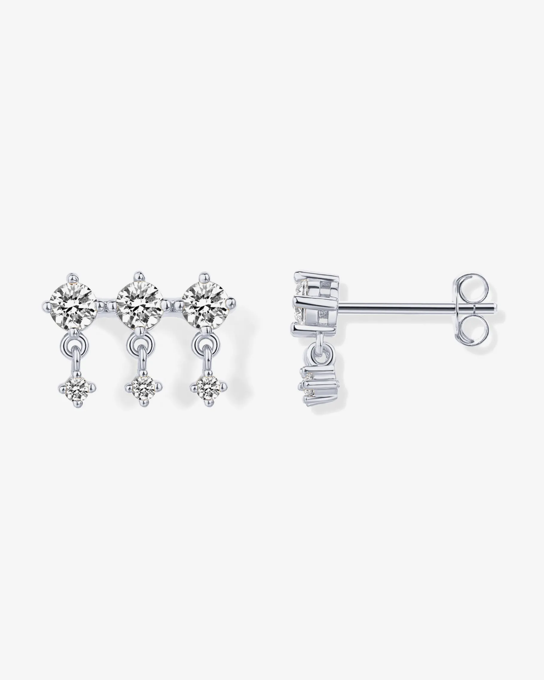 PAVOI Crawlers|Studs-Triple Dangle No Piercing Earrings