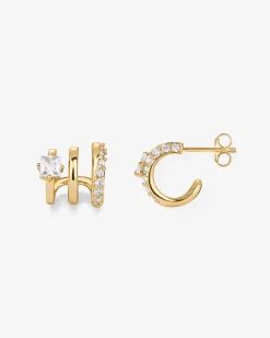 PAVOI Statement|Huggies-Triple Hoop Huggies
